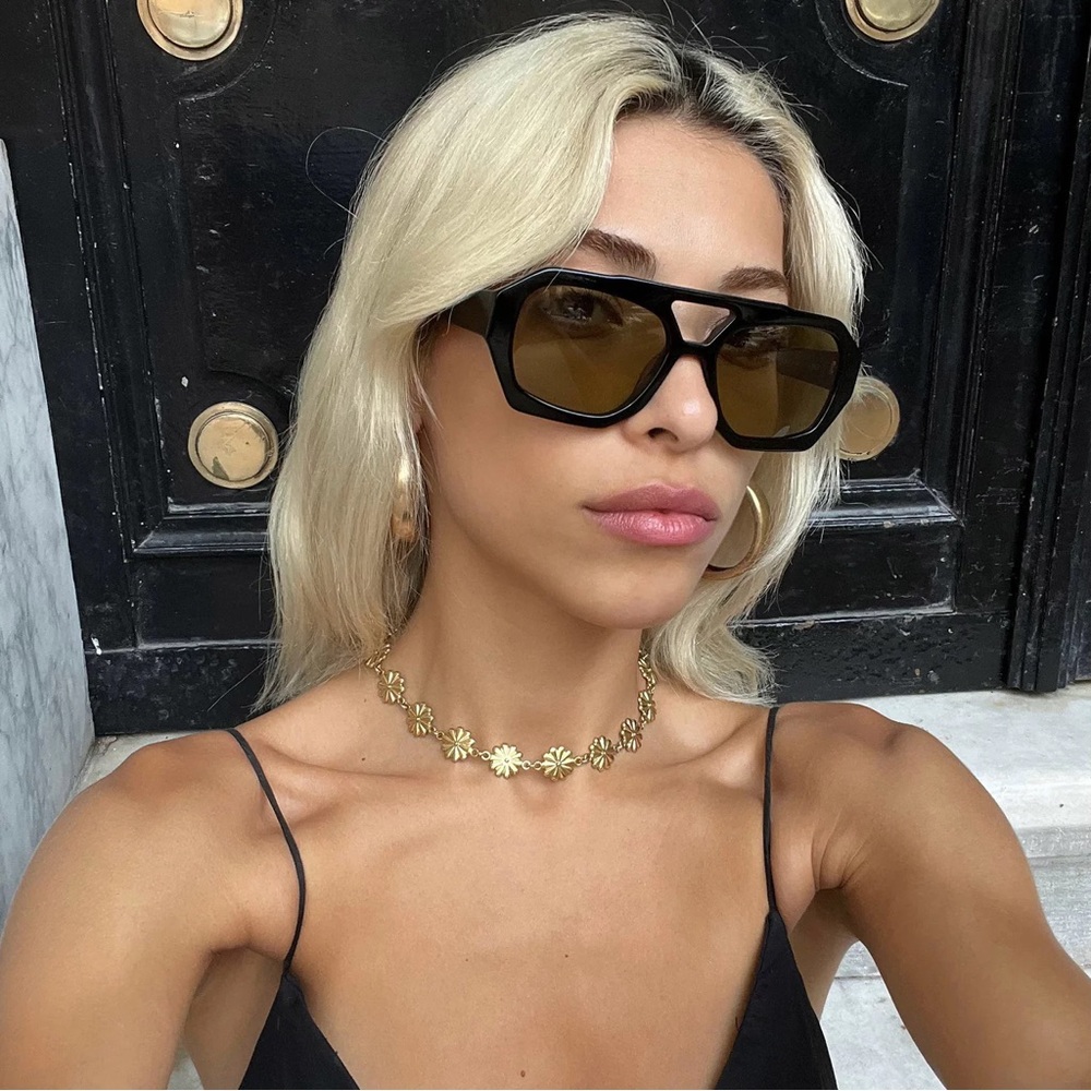 VEHLA River Black Khaki Sunglasses Aviators